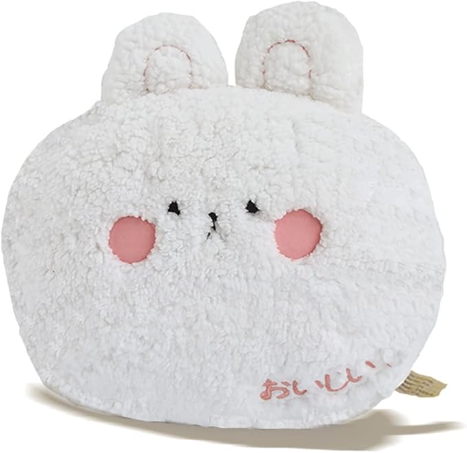 mdxmy 兔子毛绒枕可爱填充动物软家居靠枕抱枕套(兔子,15 英寸)